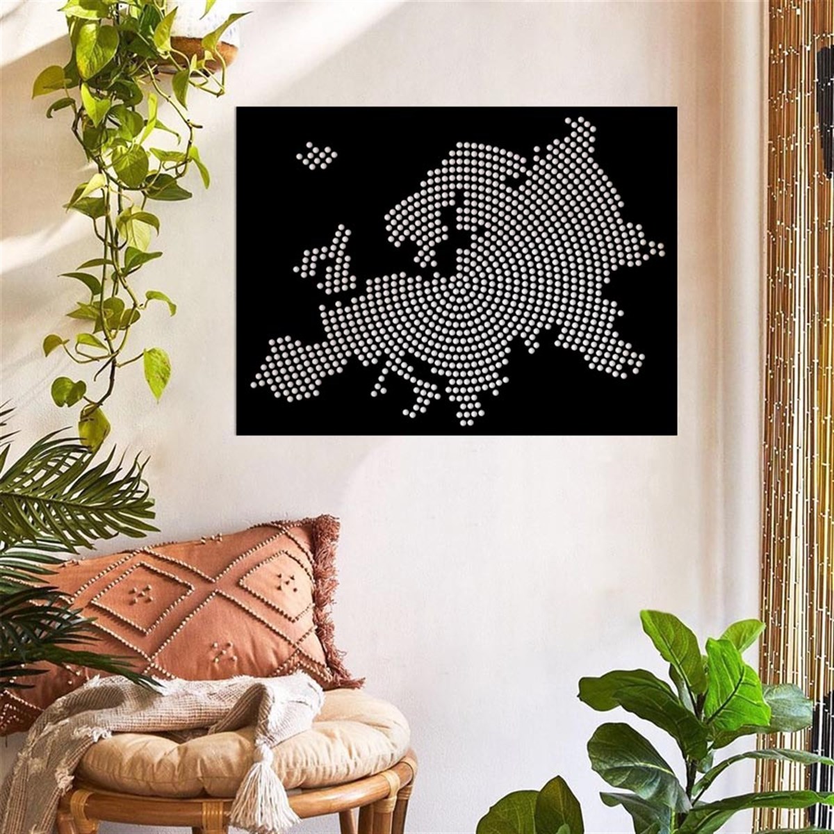 Europe Map Décoration Murale Metallique