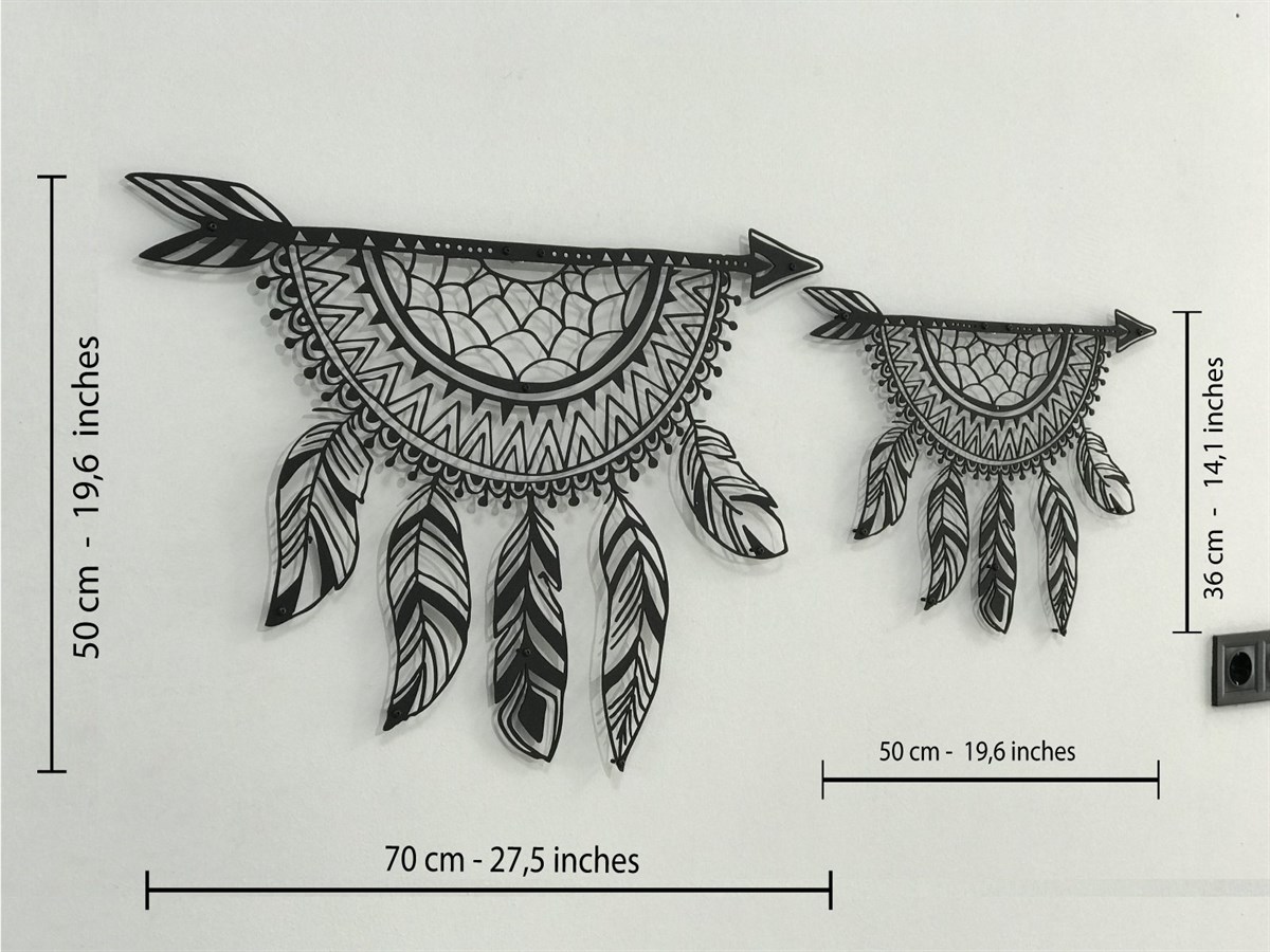 Feather 2 Décoration Murale en Métal