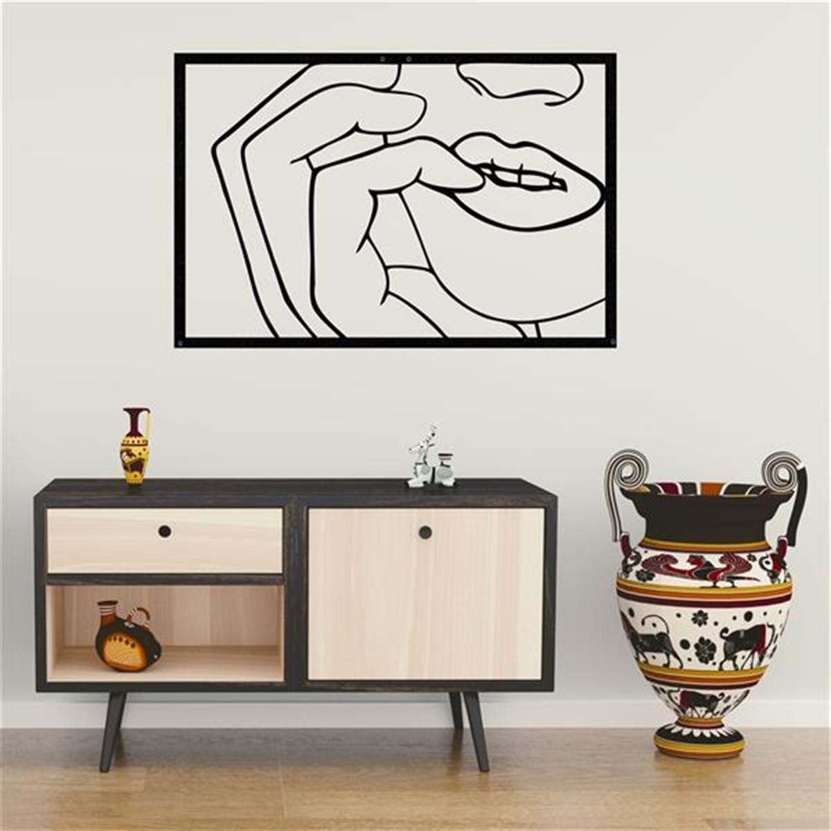 Femme Décoration Murale en Métal