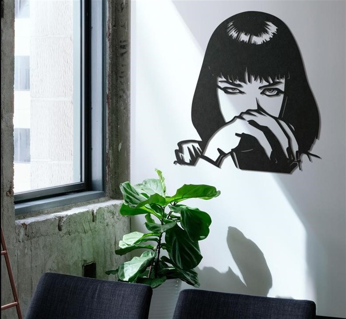 Femme Décoration Murale en Métal