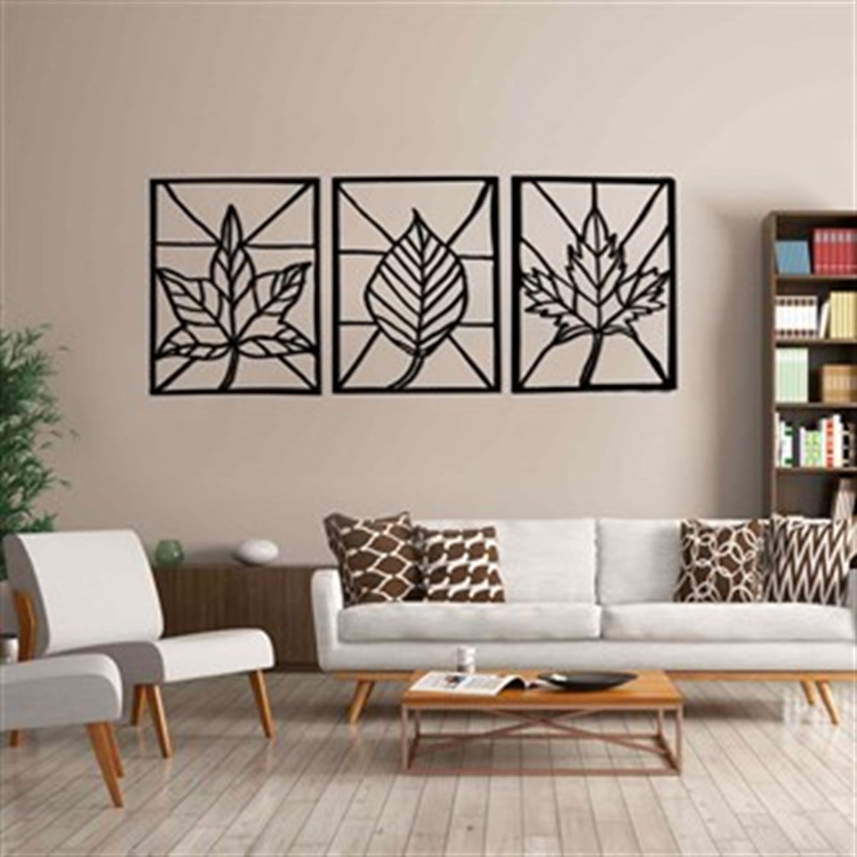 Feuilles Décoration Murale Metallique