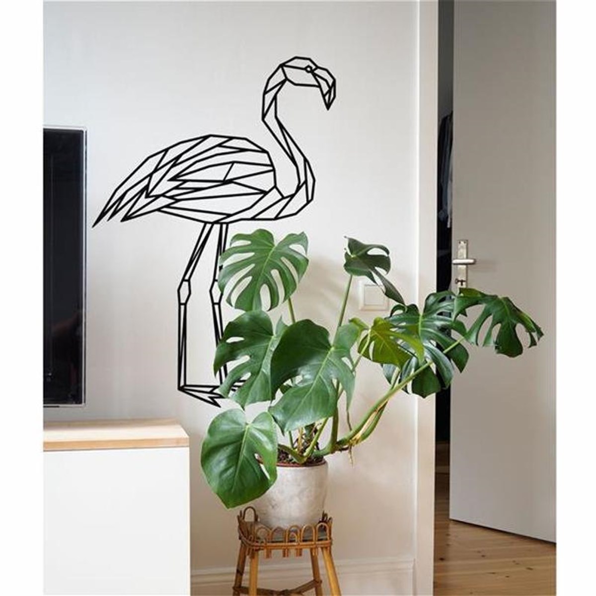 Flamingo Décoration Murale en Métal