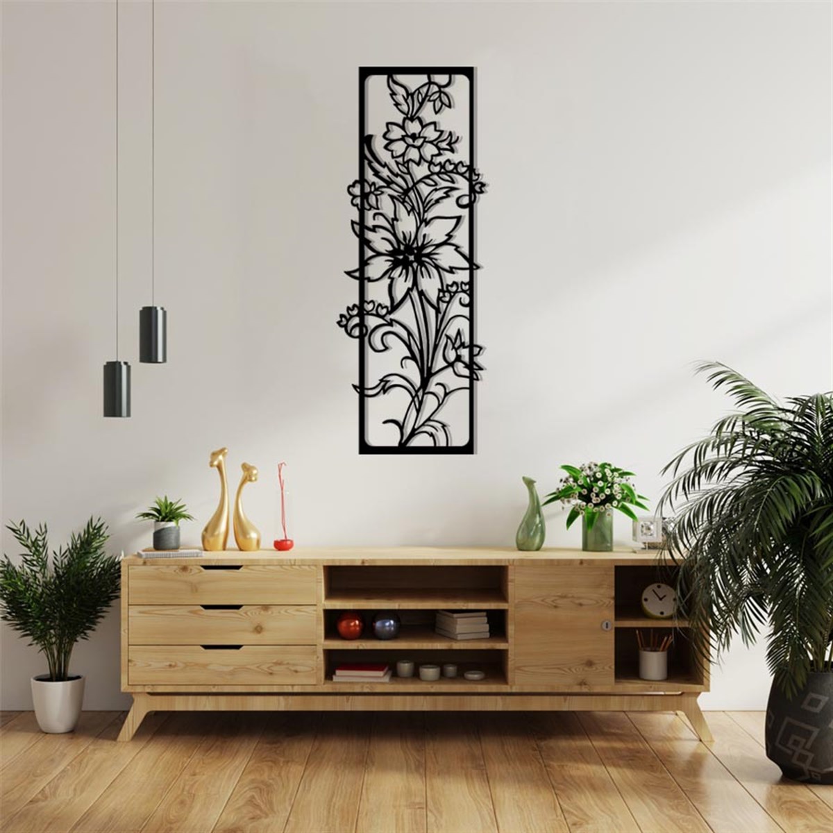 Fleurs Décoration Murale Metallique