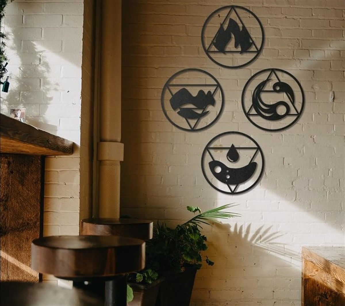 Four Elements 2 Décoration Murale en Métal