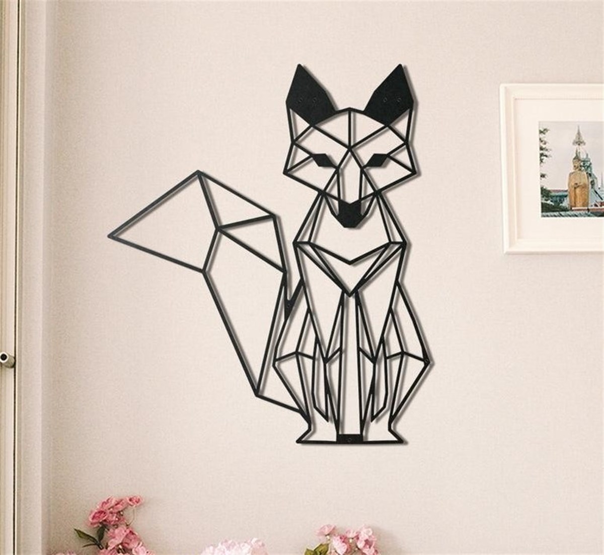 Fox Décoration Murale en Métal