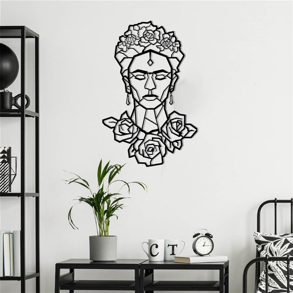 Frida Kahlo Portrait-2 Décoration Murale Metallique