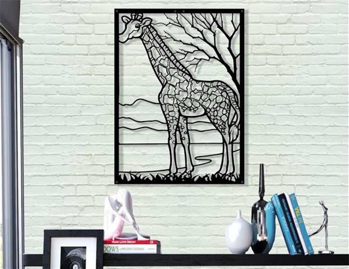 Giraffe Décoration Murale en Métal