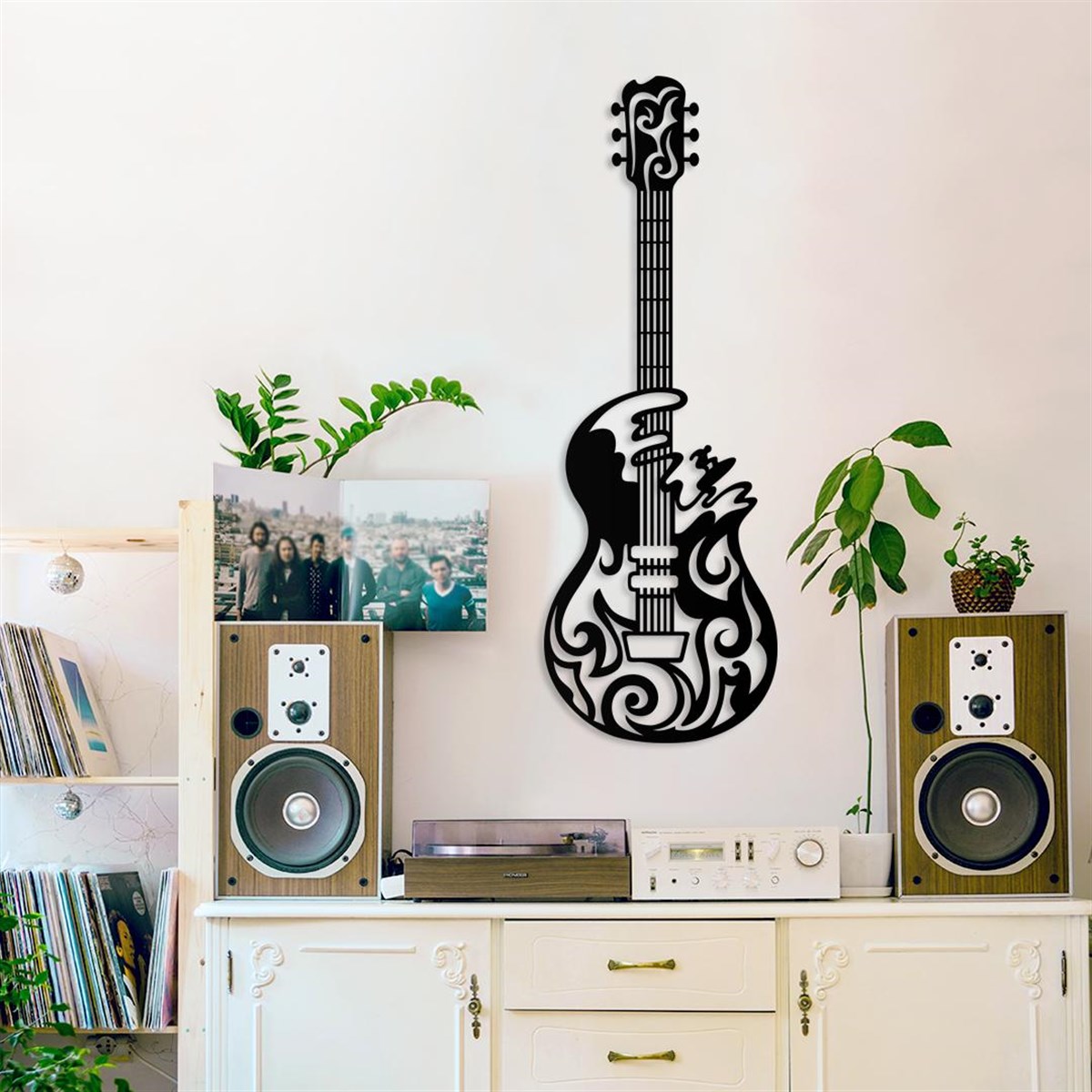 Gitar Décoration Murale en Métal