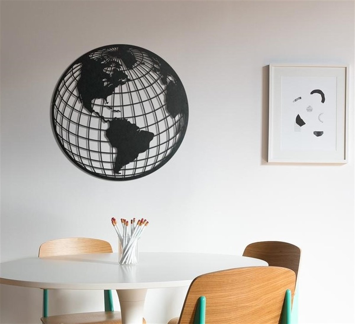 Globe Décoration Murale en Métal