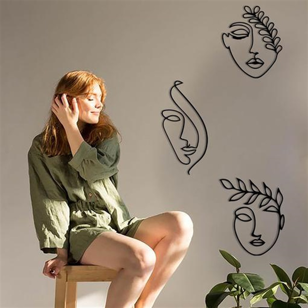 Grace Beauty Elegance Décoration Murale en Métal