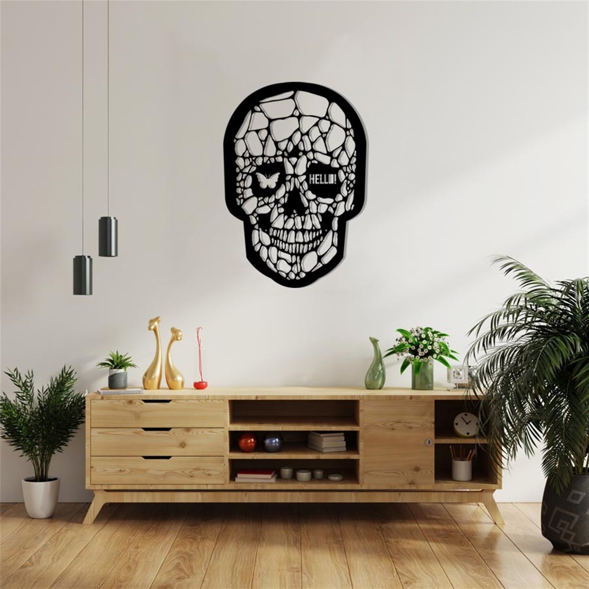 Hello Décoration Murale Metallique