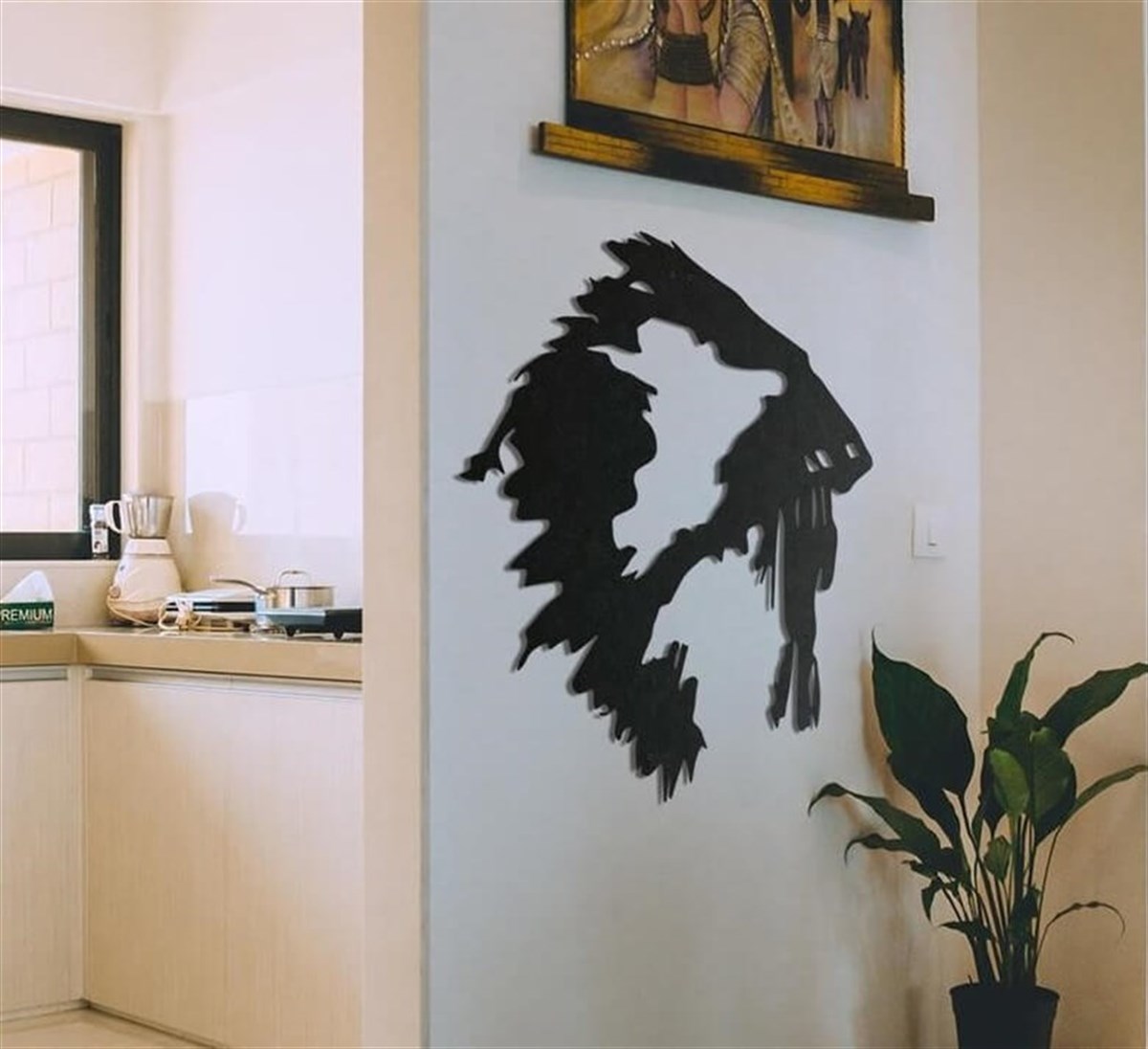 Indian Décoration Murale en Métal