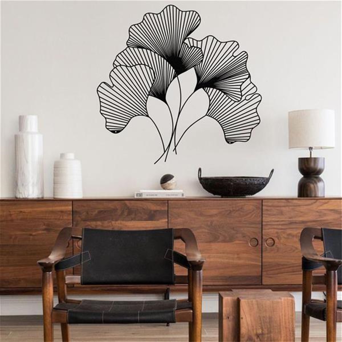 Leaves Décoration Murale en Métal