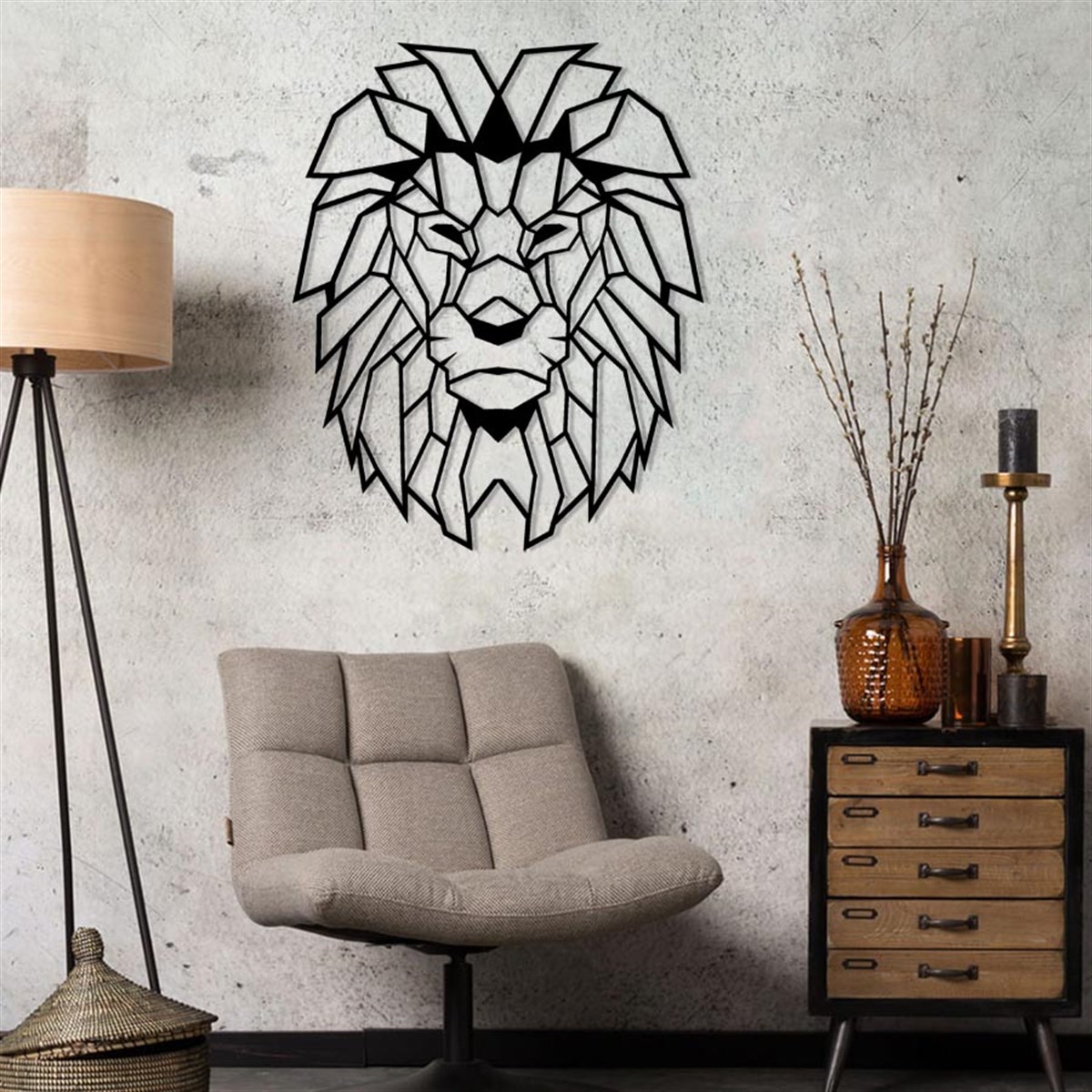 Lion Décoration Murale Metallique