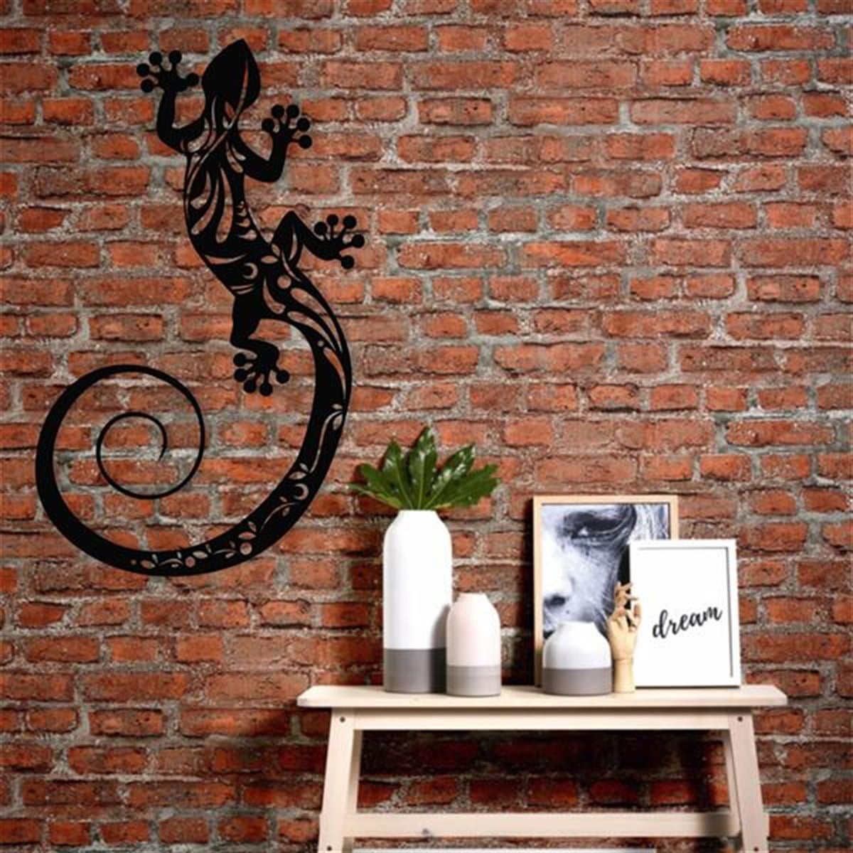 Lizard Décoration Murale en Métal