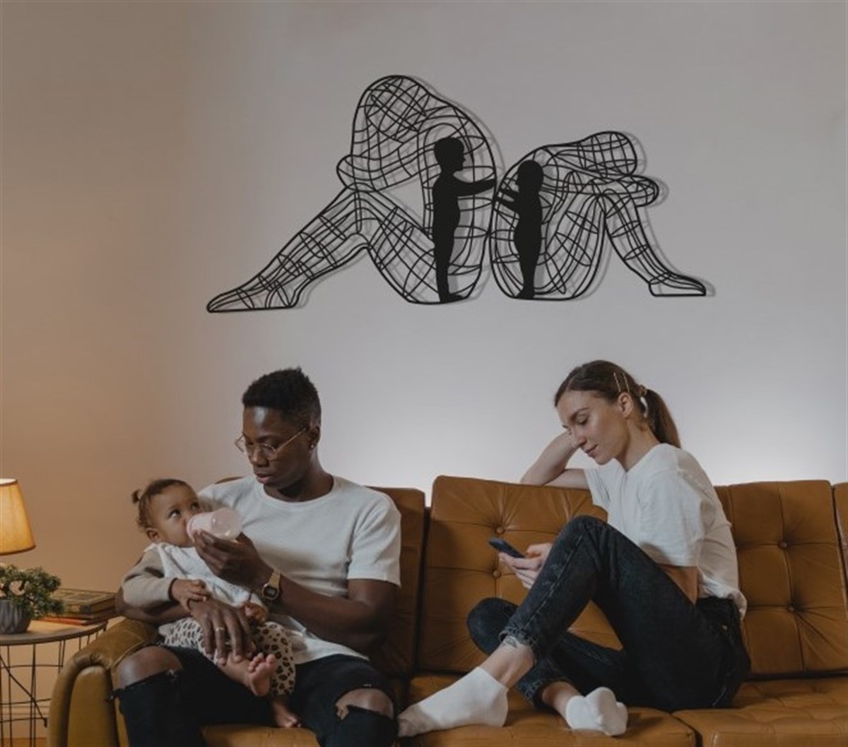 Love Statue Décoration Murale en Métal