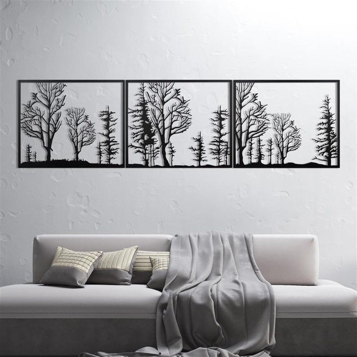 Minimalist Arbre 2 Décoration Murale Metallique