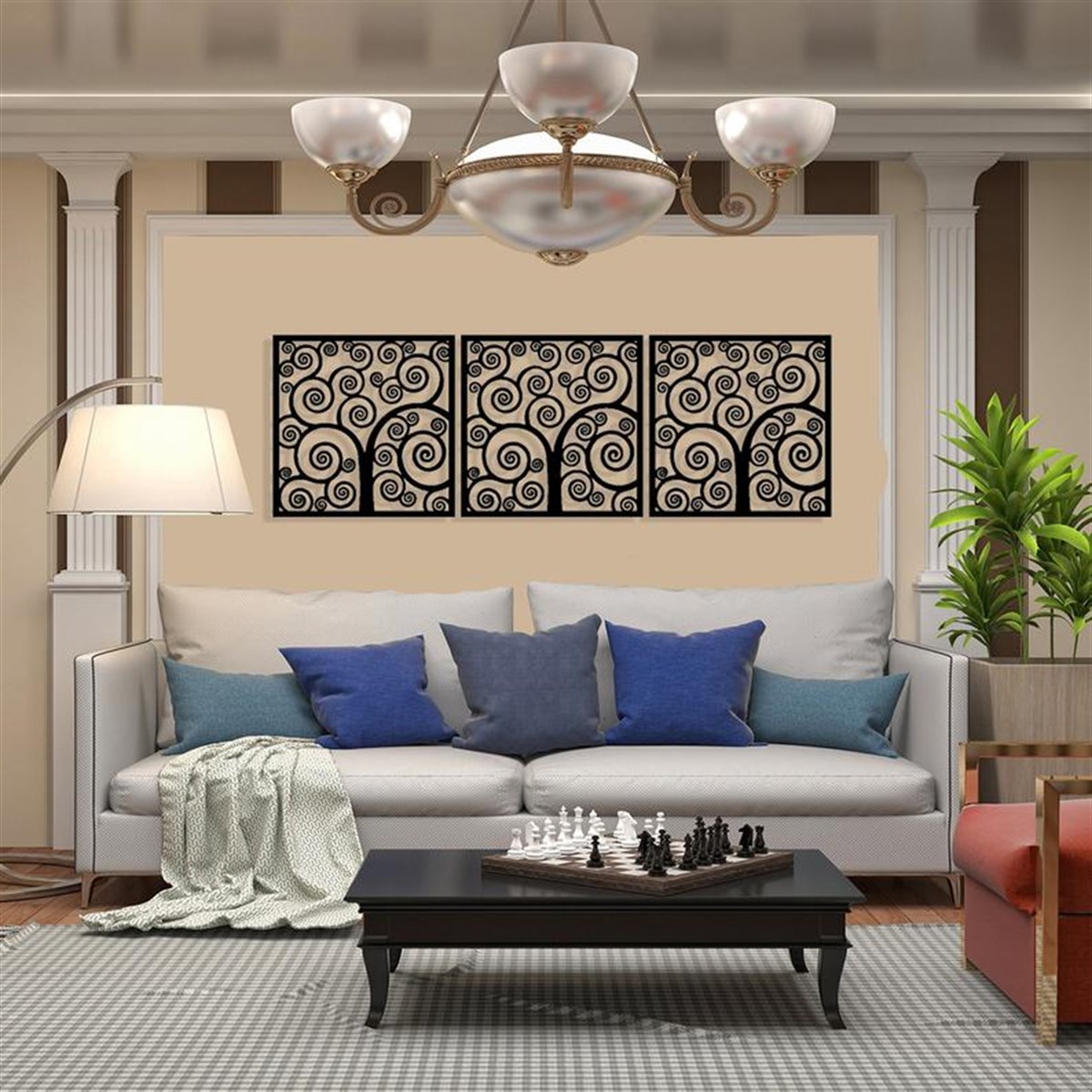 Minimalist Arbre Décoration Murale Metallique