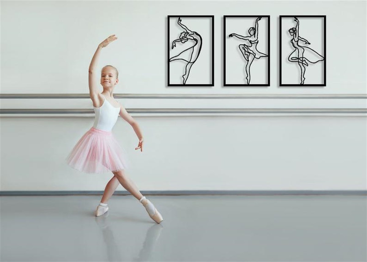 Minimaliste Ballet Décoration Murale Metallique