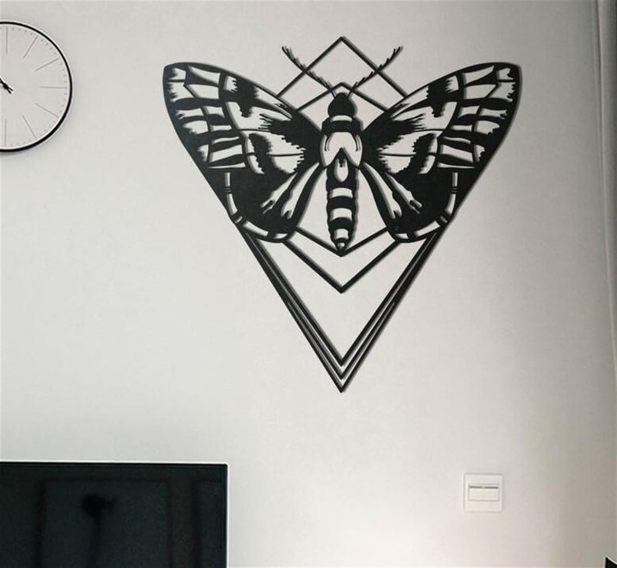 Minimaslit Butterfly Décoration Murale en Métal