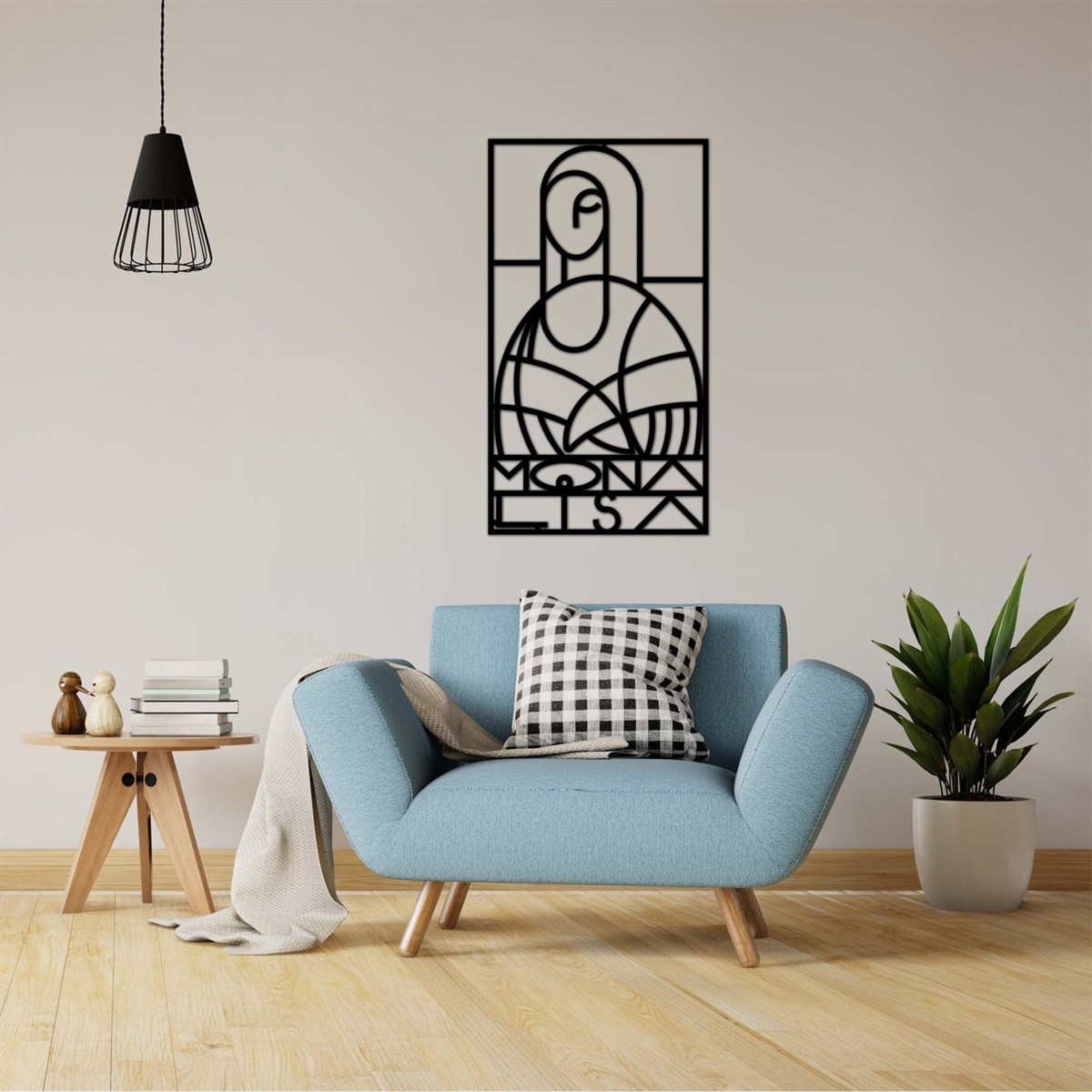 Mona Lisa 3 Décoration Murale en Métal