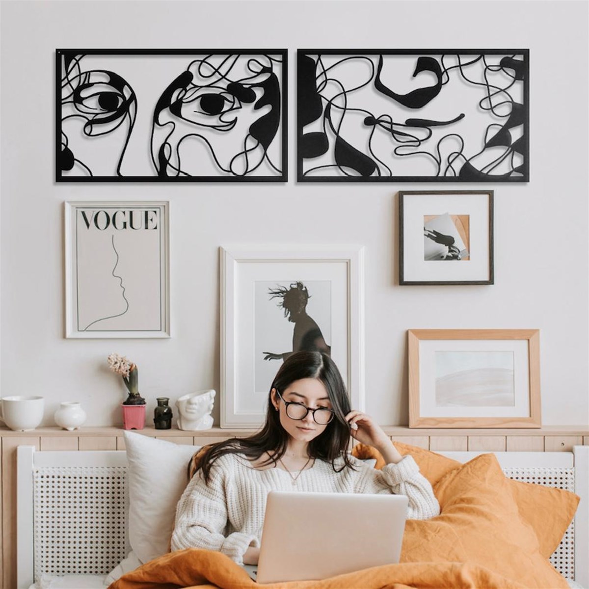 Mona Lisa Décoration Murale en Métal