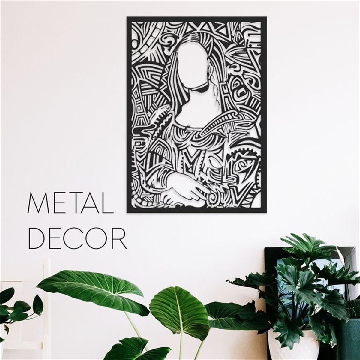 Mona Lisa Décoration Murale Metallique