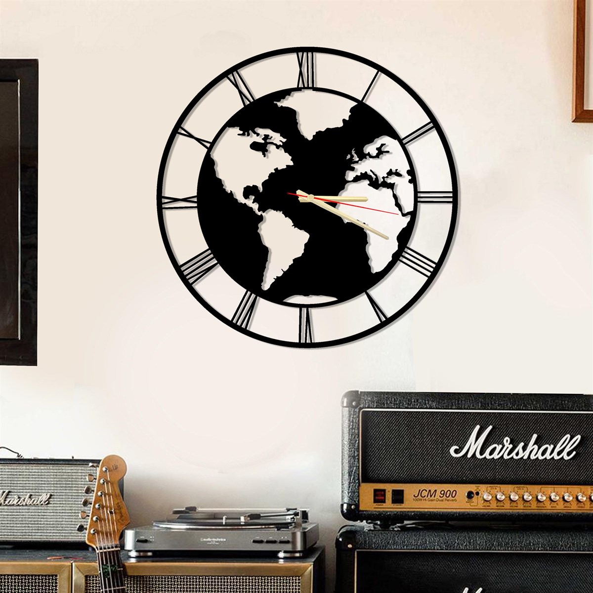 Monde-3 Horloge Murale