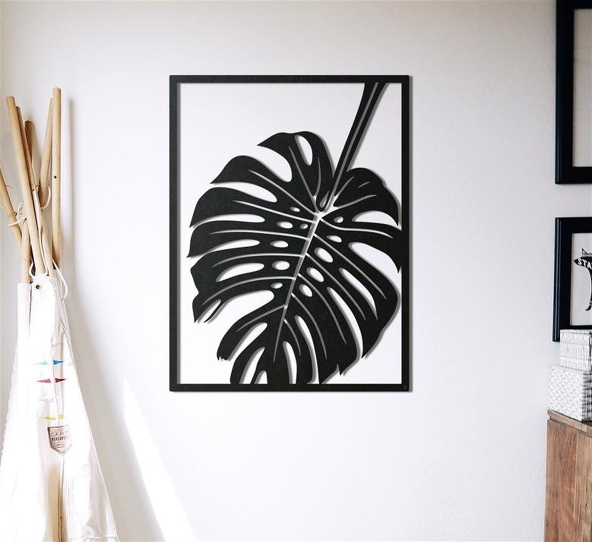 Monstera Décoration Murale en Métal