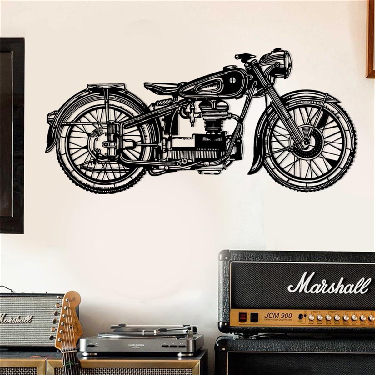 Moto Décoration Murale Metallique