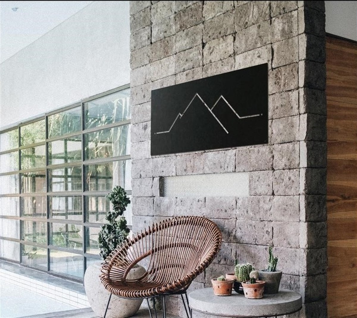 Mountain 2 Décoration Murale en Métal