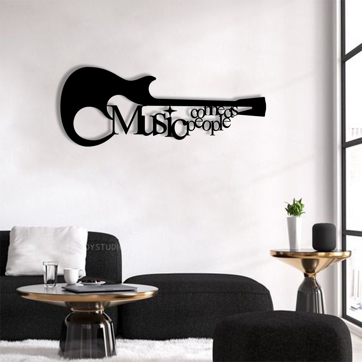 Music Rock Décoration Murale en Métal