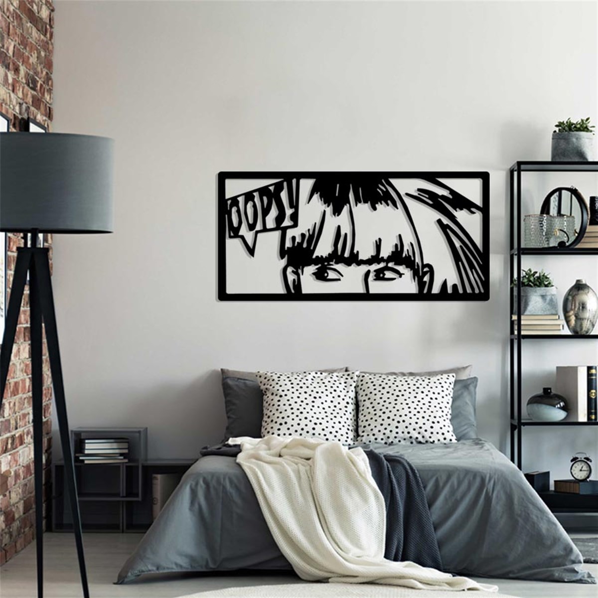 Oops Décoration Murale Metallique