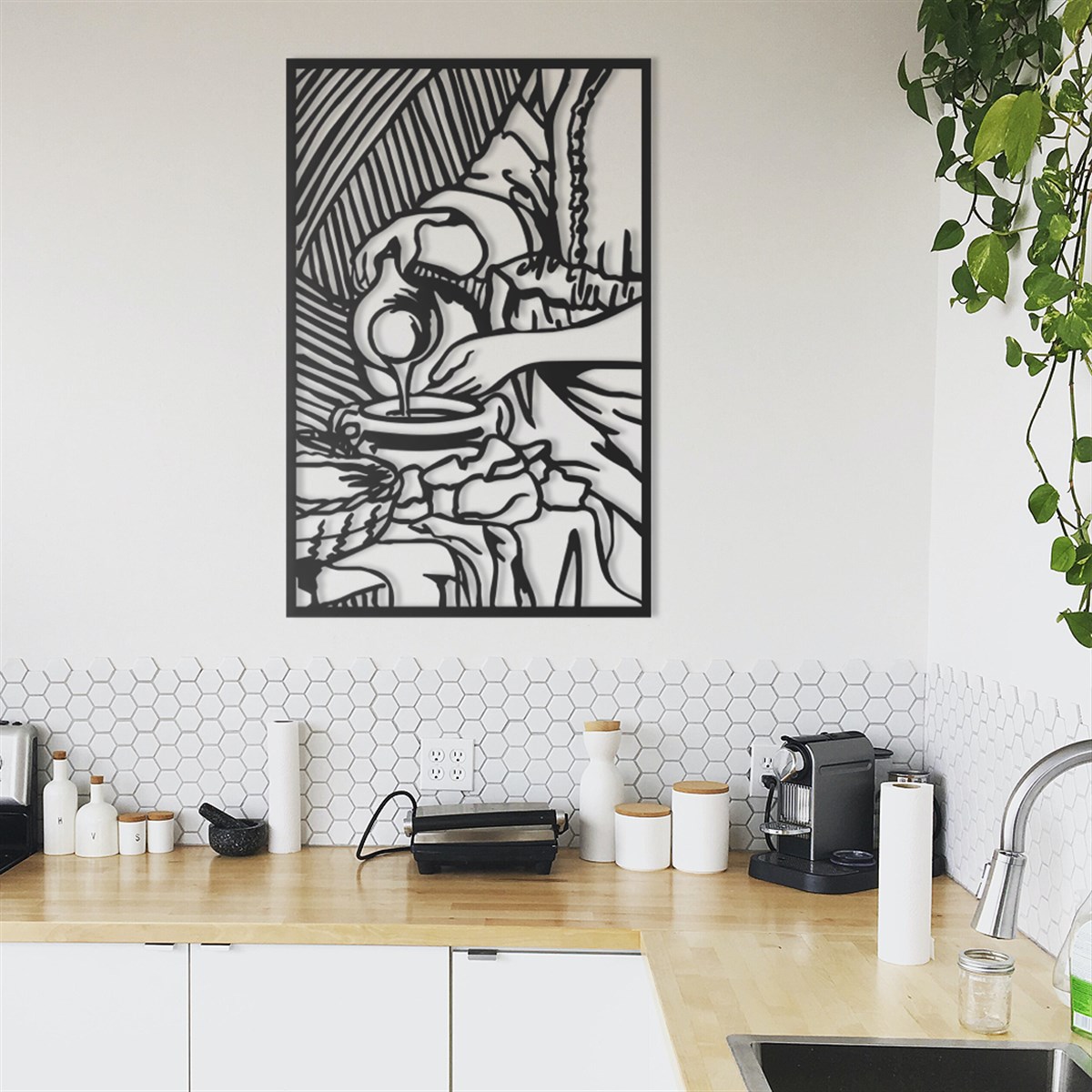 Painter Décoration Murale en Métal