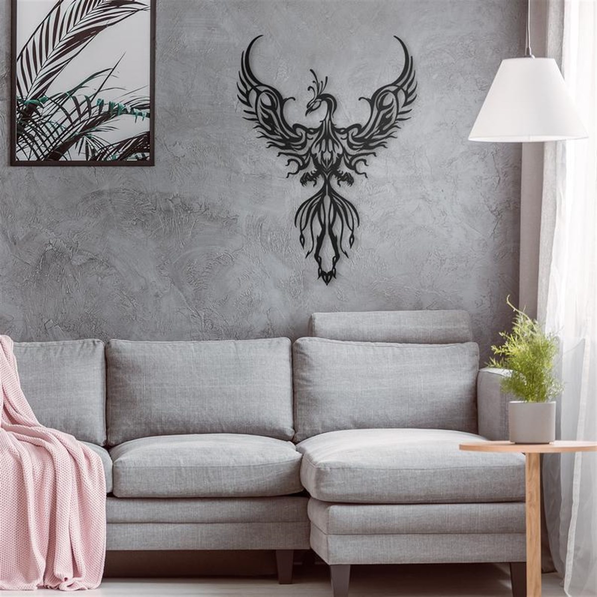 Phoenix Décoration Murale en Métal