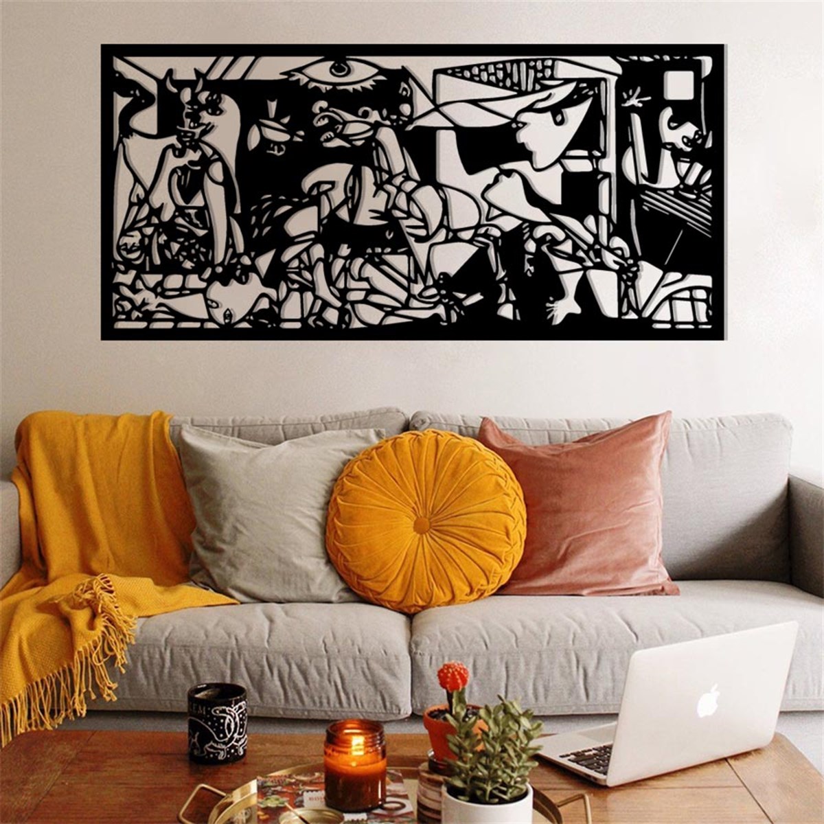 Picasso's Guernica Décoration Murale Metallique