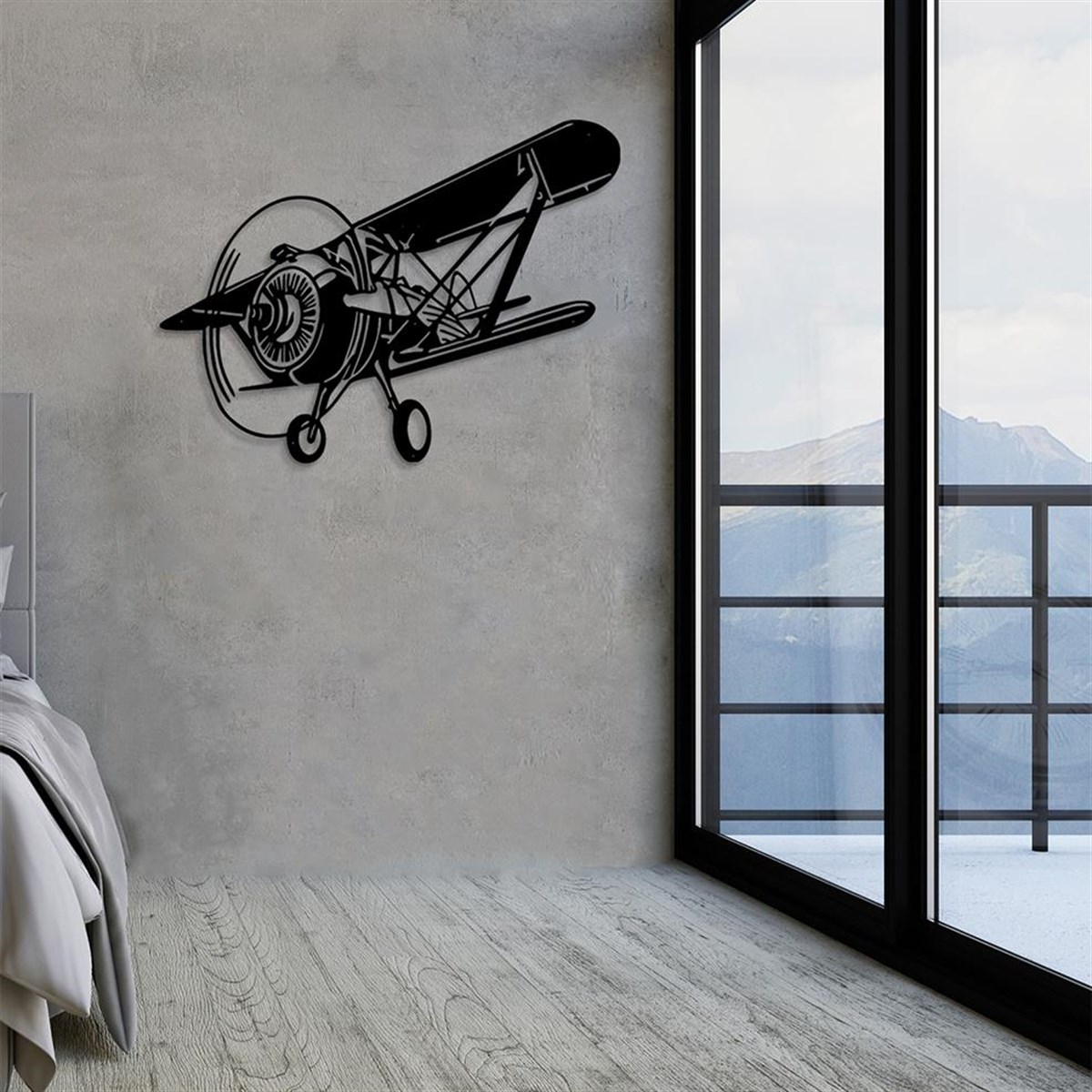 Plane Décoration Murale en Métal