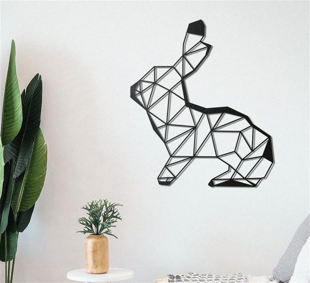 Rabbit Décoration Murale en Métal