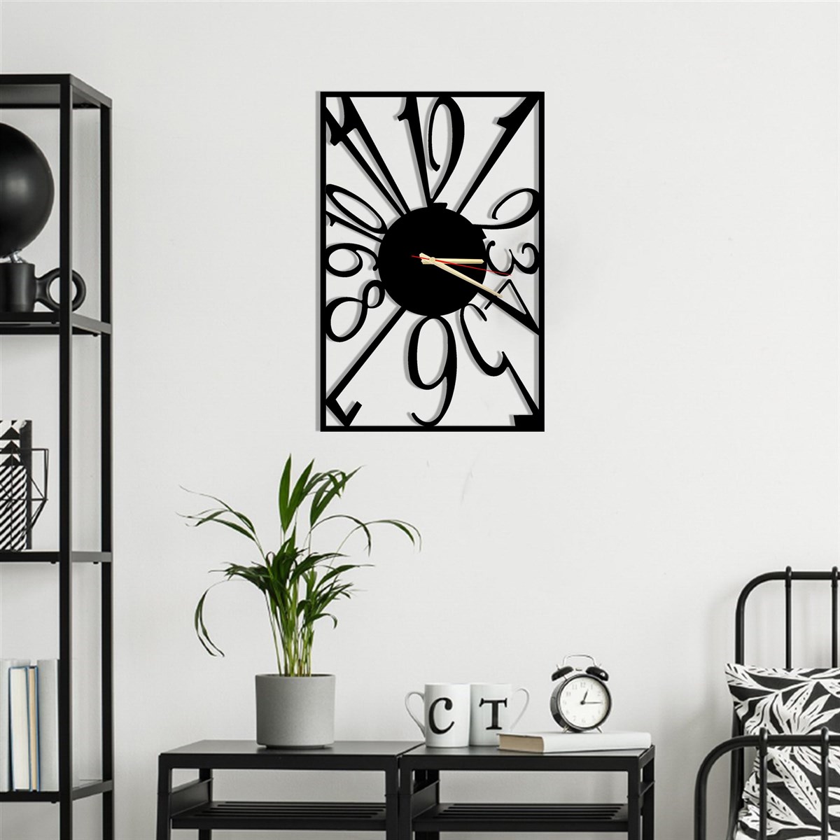 Rectangle-2 Horloge Murale