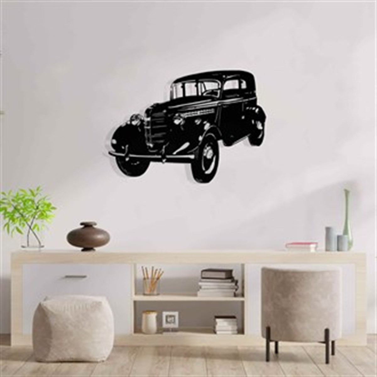 Retro Voiture Décoration Murale Metallique