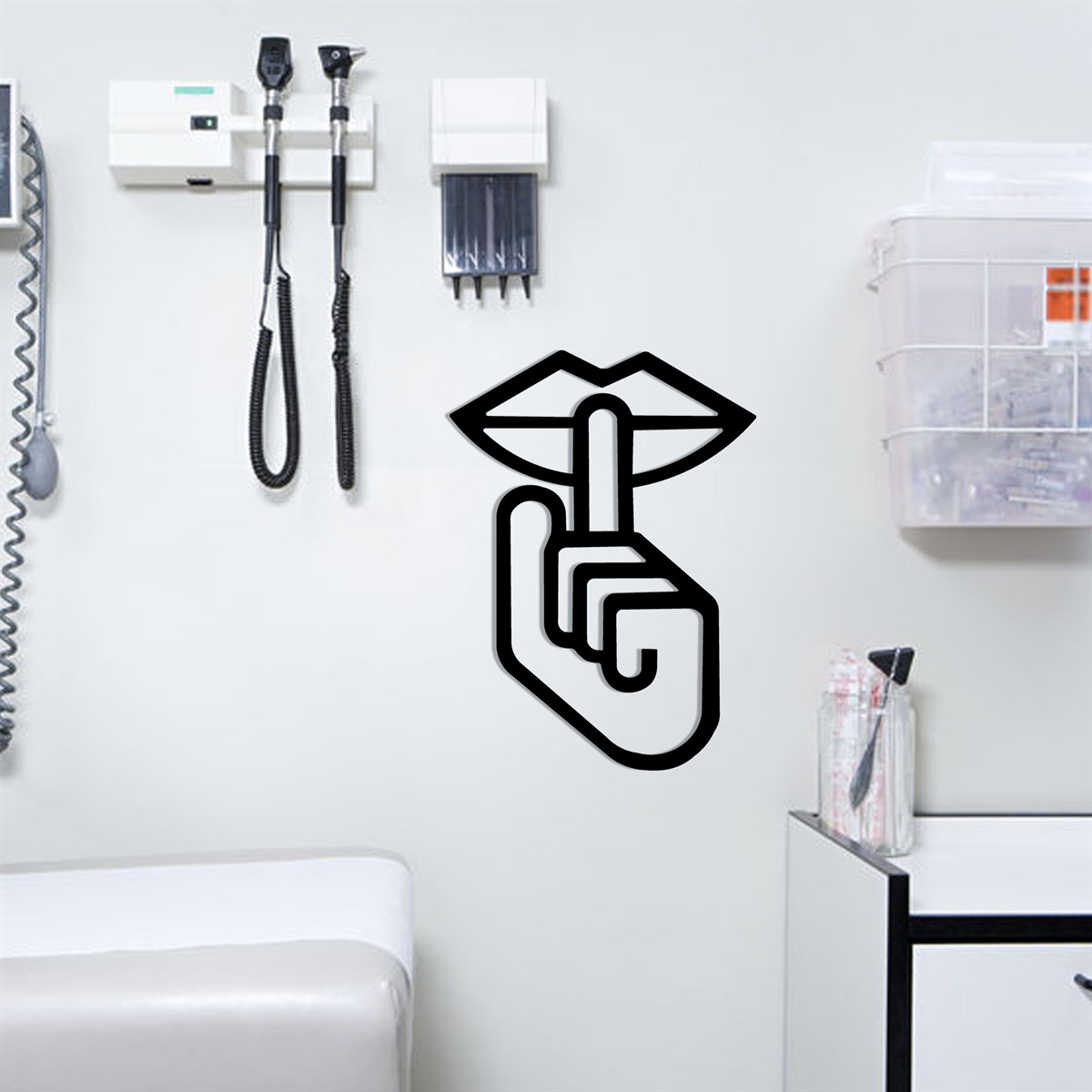 Silence Décoration Murale Metallique