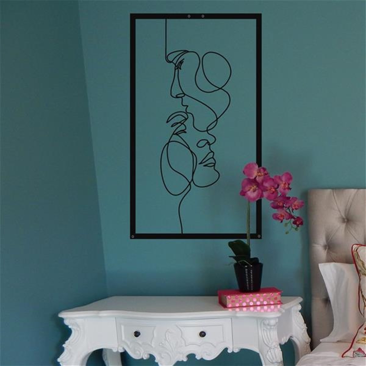 Two Face Décoration Murale en Métal