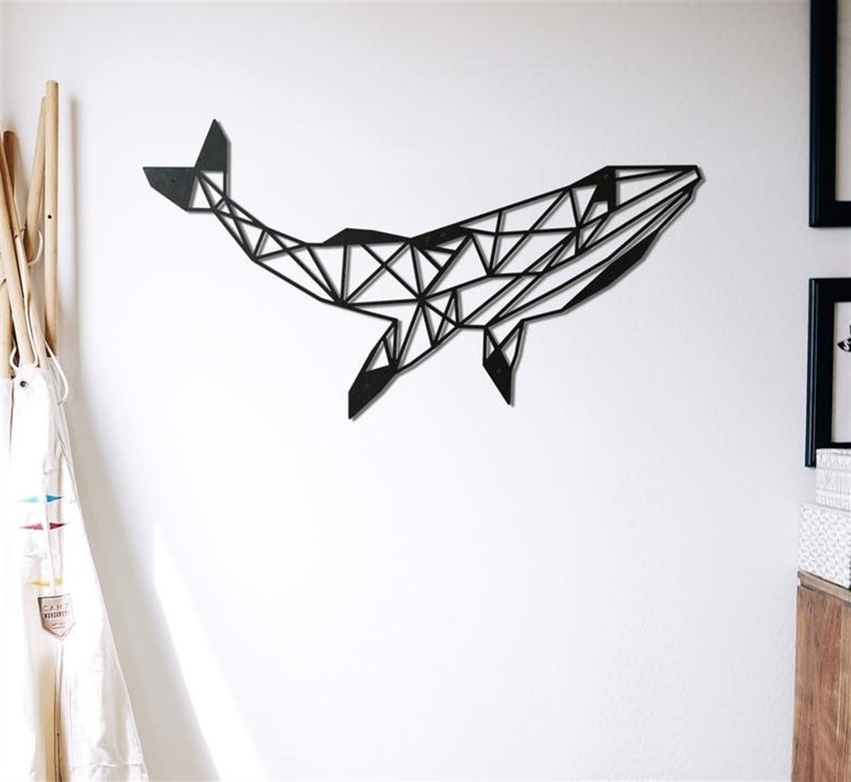 Whale Décoration Murale en Métal