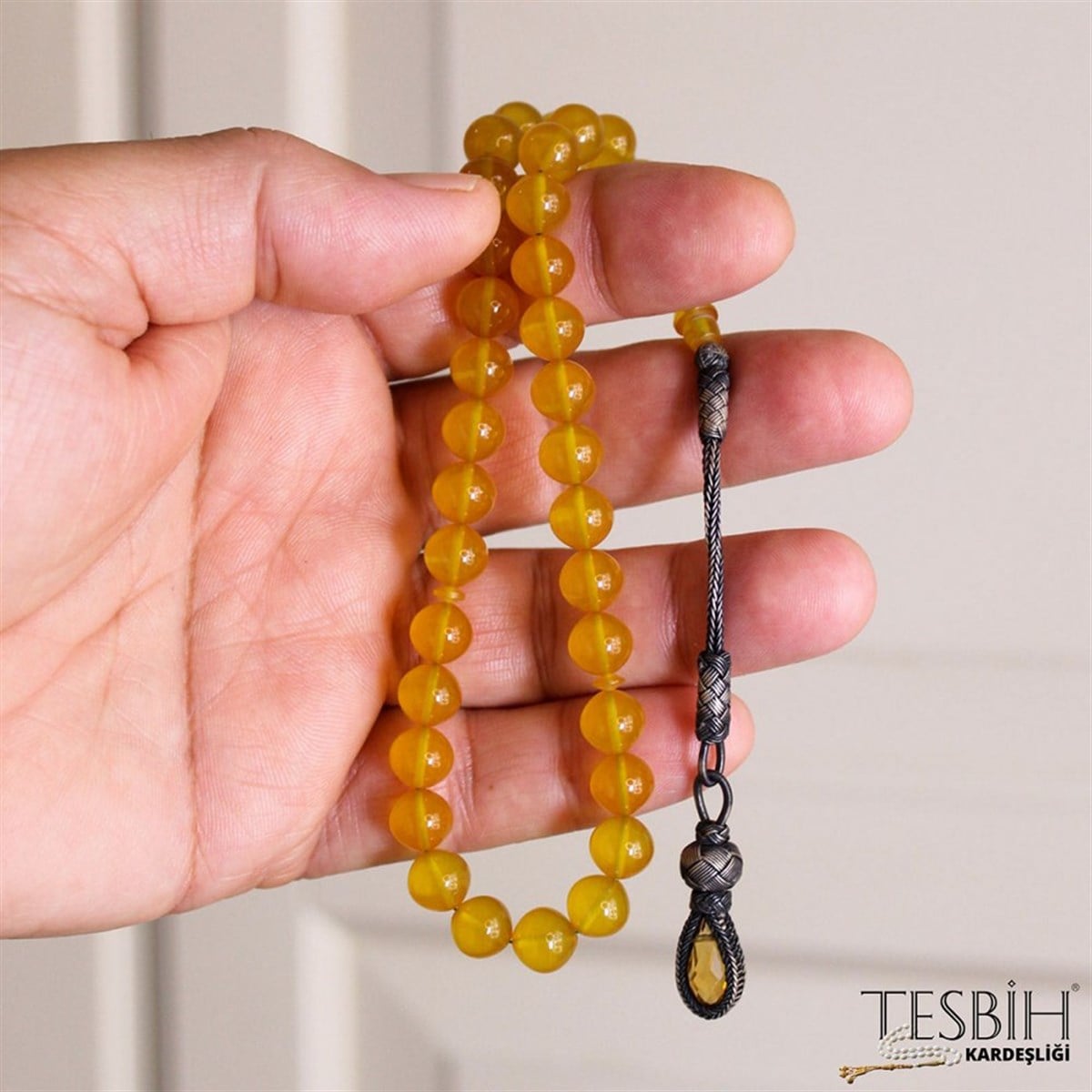 Bilek Boy Küre Kesim Ateş Kehribar Tesbih tsb0202