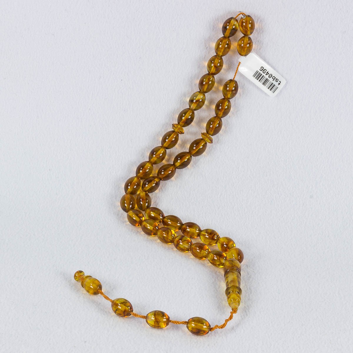 Fosilli Baltık Damla Kehribar Tesbih