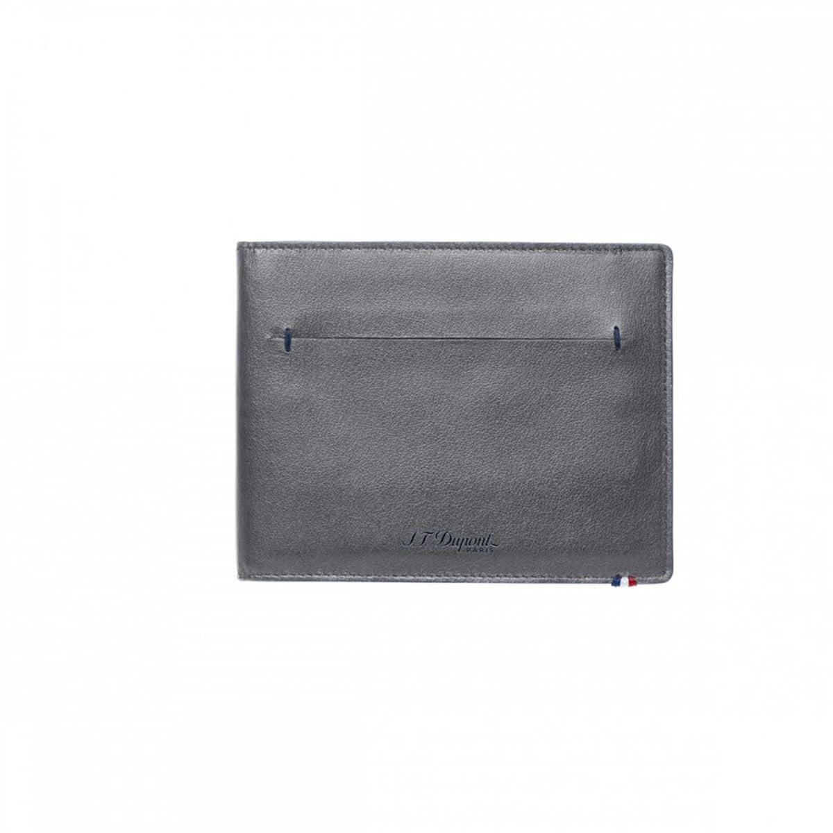 S.T. Dupont Line D Slim Gri Mavi Cüzdan - 184200