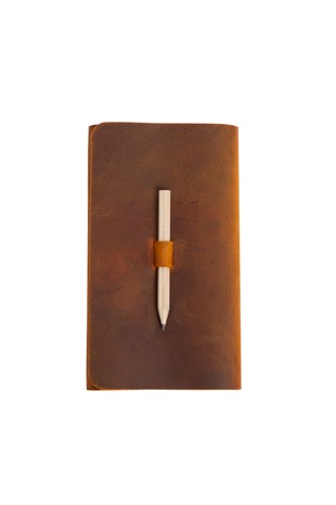 Milan Deri Küçük Defter Camel