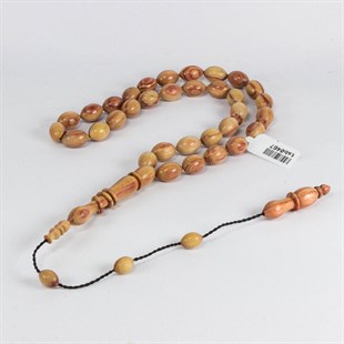 Mustafa Kule Atölye İşçilikli Beyzi Kesim Japon Kirazı Ağacı Tesbih