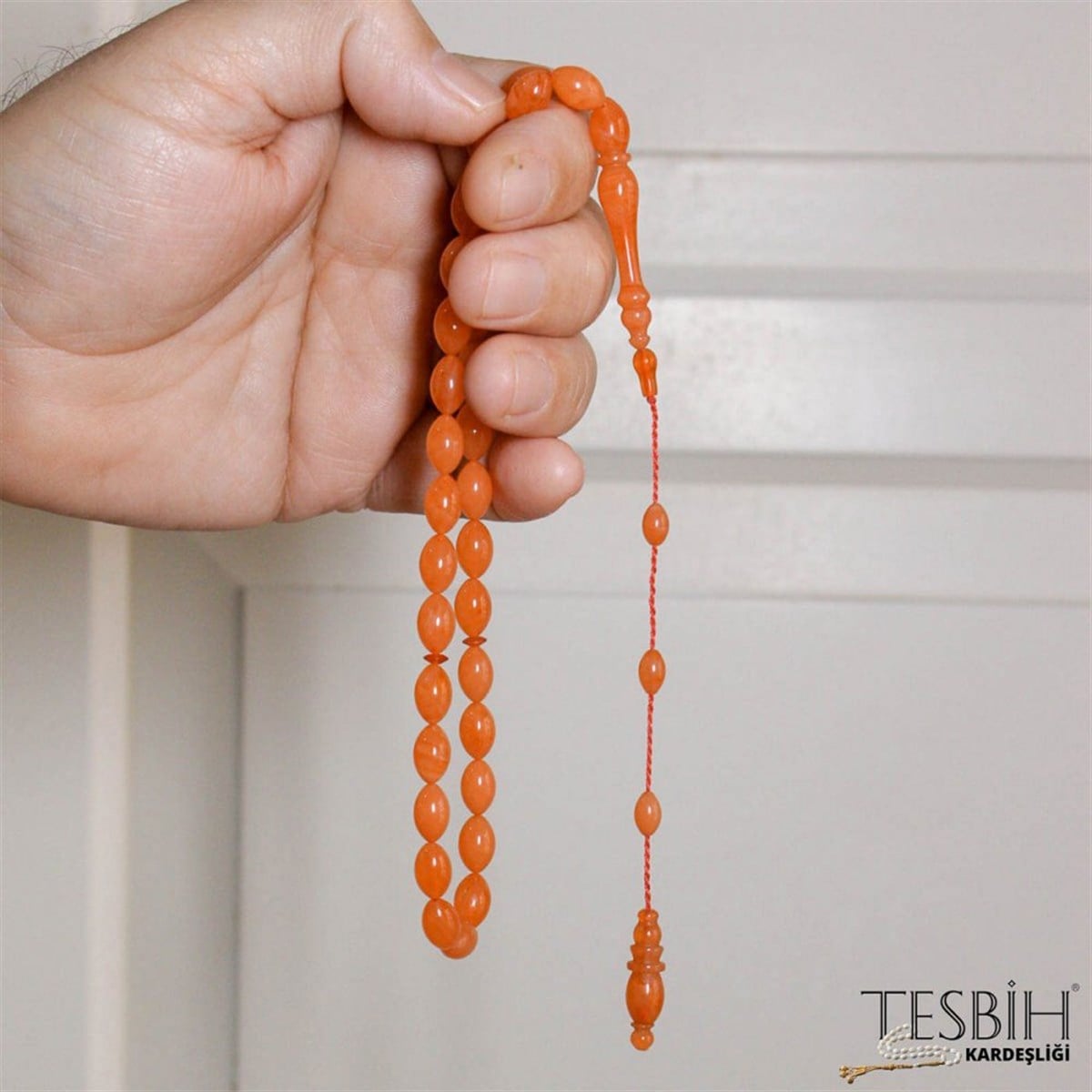 Beyzi Kesim Osmanlı Sistemli Abdullah Öner Atölyesi Sıkma Kehribar Tesbih tsb0224