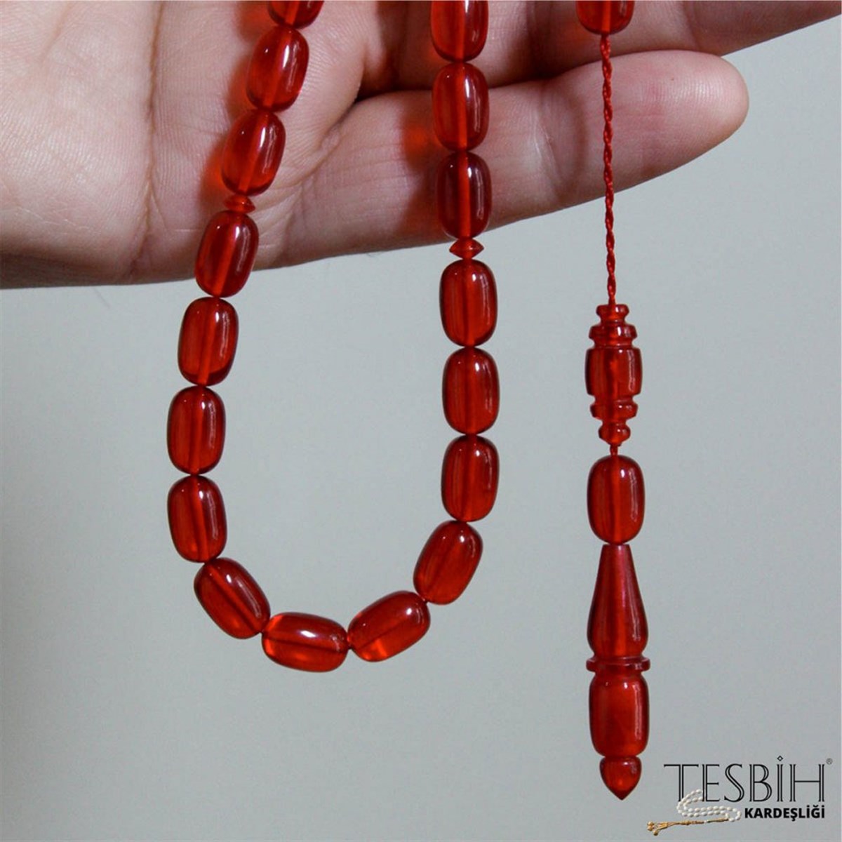 Fıçı Model Osmanlı Sistemli Zar Kehribar Tesbih tsb0234